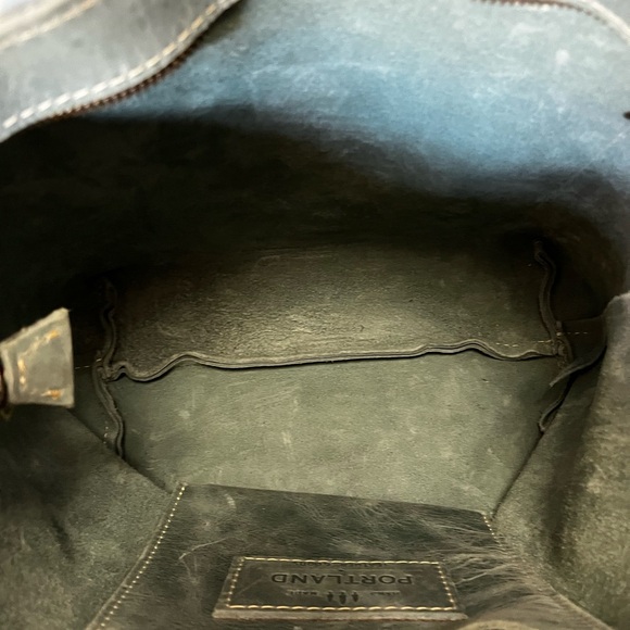 Portland Leather Aqua Medium Crossbody Zip Bag/Tote/Purse - Picture 4 of 5